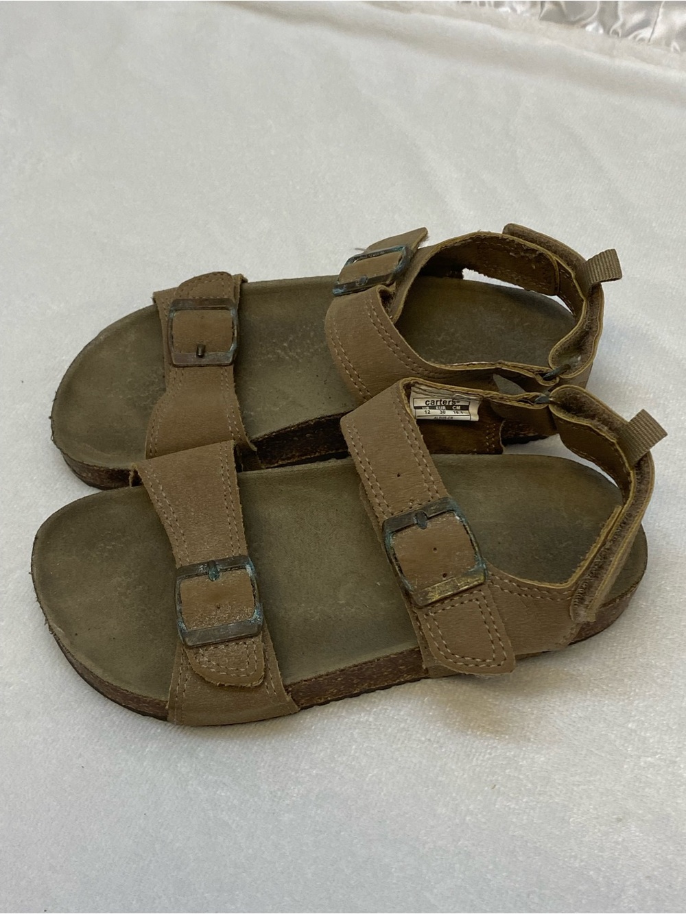 Carter's Toddler boys Aldus CR Sandals  Size 12 brown adjustable buckle strap